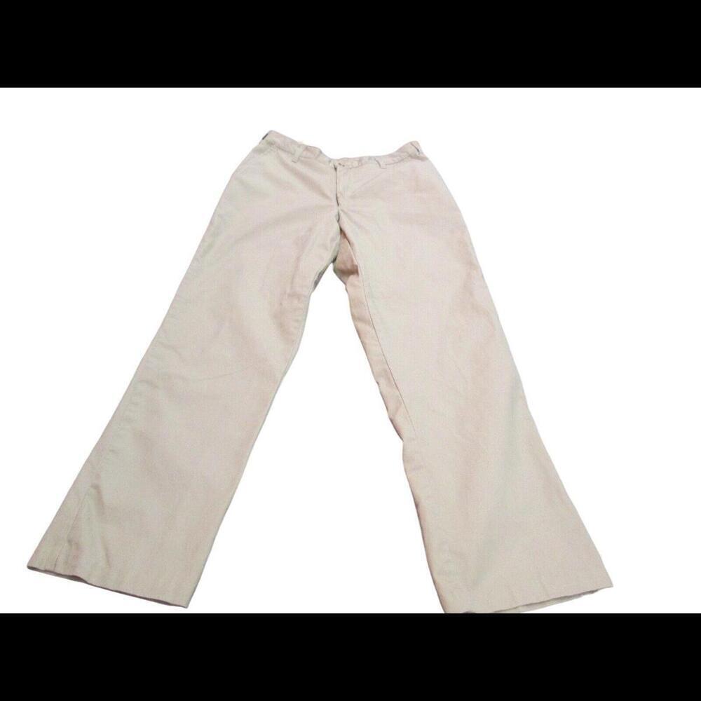 Angelica Mens Khaki Pants Size 32 Chino Flat Front Beige Brown​​​